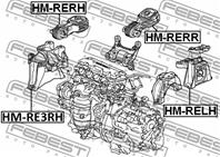 Опора двигателя левая HONDA CR-V RE3/RE4 2007-2012 HM-RELH