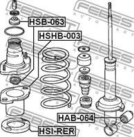 FEBEST HSB-063 Втулка амортизатора HONDA CR-V 01- зад.подв.