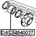 FEBEST DAC34640037 Подшипник ступ.CHEVROLET/DAEWOO AVEO/LANOS/NEXIA пер.