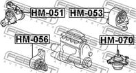 Опора двигателя hm-070