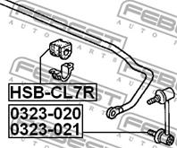 FEBEST HSB-CL7R Втулка стабилизатора HONDA ACCORD 02-08 зад.14мм.