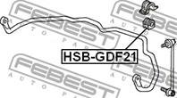 FEBEST HSB-GDF21 Втулка стабилизатора HONDA JAZZ/FIT 02-08 21мм пер.