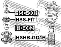 FEBEST HSS-FIT Опора амортизатора HONDA JAZZ 02-08 передн.