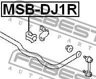 FEBEST MSB-DJ1R Втулка стабилизатора MITSUBISHI GALANT 06-12 зад. 19мм