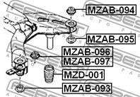 Mzab-095 сайленблок задн.балки mazda 6 gg 02-07