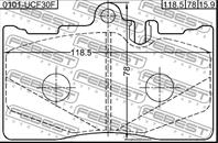 Колодки передние lexus ls430/celsior ucf30 2000-2006 0101-ucf30f