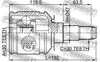 0111-GRJ120_ШРУС внутренний к-кт! Toyota Land Cru