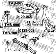 FEBEST 0129-002 Болт эксцентрик TOYOTA MARK 2/CHASER/CRESTA GX100 96-01