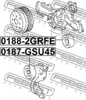 FEBEST 0188-2GRFE Ролик ремня приводного TOYOTA CAMRY 3.5 06-