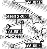 FEBEST TAB-165 Сайлентблок рычага TOYOTA HILUX/LAND CRUISER 95-02 зад.подв.