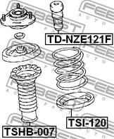 FEBEST TD-NZE121F Отбойник амортизатора TOYOTA PRIUS 03-09 пер.