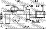 2211-cd_шрус внутренний к-кт! kia ceed 1.6 06&gt