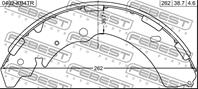 Барабанные тормозные колодки 0402KB4TR от фирмы FEBEST