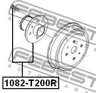 FEBEST 1082-T200R Ступица колеса CHEVROLET AVEO 03&gt задняя -ABS