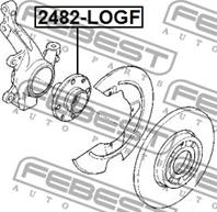 FEBEST 2482-LOGF Ступица колеса RENAULT LOGAN/SANDERO 04- пер.