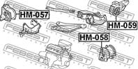Опора двигателя hm-059