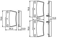 Колодки тормозные дисковые задние 0986494350 от производителя BOSCH