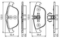 Колодки тормозные дисковые задние 0986495105 от производителя BOSCH