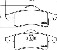 Колодки тормозные дисковые задние 8DB355009891 от компании HELLA