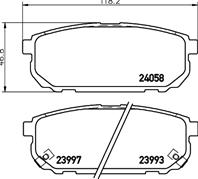 Колодки тормозные дисковые задние 8DB355028241 от фирмы HELLA