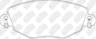 NIBK PN0159 Колодки тормозные FORD MONDEO 00&gt07/JAGUAR X-TYPE 01&gt передние