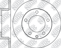 RN1242-NIBK_диск тормозной задний! Mitsubishi SpaceRunner 2.0/2.4GDi 99&gt/Outlan