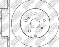 RN1201-NIBK_диск тормозной задний! Toyota Avensis 1.6-2.4/2.0D 03&gt