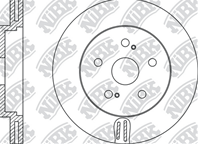 Rn1210-nibk_диск тормозной передний! toyota avensis 2.4/2.0d-4d 03&gt