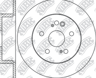 RN1207-NIBK_диск тормозной задний! Toyota Rav4 II 1.8/2.0 VVTi/2.0D-4D 4WD 00&gt