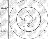 RN1223-NIBK_диск тормозной задний! Toyota Camry 2.2-3.0 91&gt