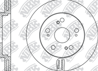 RN1204-NIBK_диск тормозной передний! Honda Accord 2.0/2.4/2.2i-CTDi 03&gt