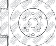 Rn1259-nibk_диск тормозной задний! honda cr-v 2.0i/2.2ctdi 05&gt