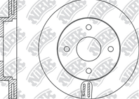 RN1146-NIBK_диск тормозной передний! Nissan Almera/Primera 1.5-2.2D 98&gt