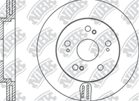 Rn1177-nibk_диск тормозной передний! honda cr-v 2.0/2.4i/2.2ctdi 05-06