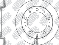 RN1215-NIBK_диск тормозной задний! Toyota Land Cruiser 100 4.2TD/4.7 98&gt