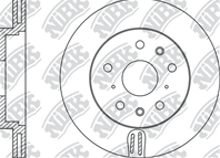 RN1320-NIBK_диск тормозной передний! Suzuki SX4  Fiat Sedici 1.5/1.6/1.9D/2.0D