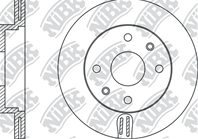 RN1199-NIBK_диск тормозной передний! вентилир. Hyundai Getz 1.1-1.5CRDi 02&gt