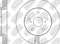 RN1241-NIBK_диск тормозной передний! d=296/62 w=25/28 5 отв. Toyota RAV4 2.0/2.
