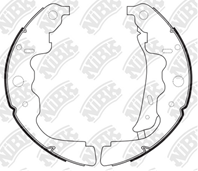 Барабанные тормозные колодки FN43551 от производителя NiBK