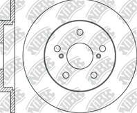 Rn1352-nibk_диск тормозной задний! toyota auris 1.4/1.6/2.0d-4d/2.2d 07&gt