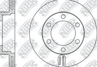 RN1319-NIBK_диск тормозной передний! Toyota Hi-Lux PickUp 2.5D/3.5D 05&gt