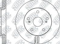 RN1410-NIBK диск тормозной передний! Acura MDX 07-11