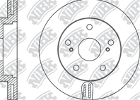 Rn21001-nibk_диск тормозной передний! toyota corolla 1.4-1.8 13&gt