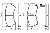 Колодки тормозные дисковые передние 0986494234 от компании BOSCH