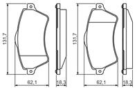 Колодки тормозные дисковые 0986424721 от производителя BOSCH