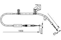 Трос ручного тормоза AUDI A6 -05 1958мм