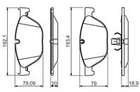 Колодки тормозные дисковые передние 0986494429 от компании BOSCH