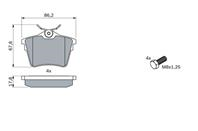 Колодки тормозные дисковые 0986494095 от производителя BOSCH