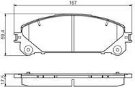 Колодки тормозные дисковые передние 0986495169 от компании BOSCH