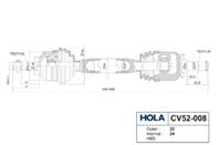 Привод ВАЗ-2108 в сборе (правый) длинный HOLA